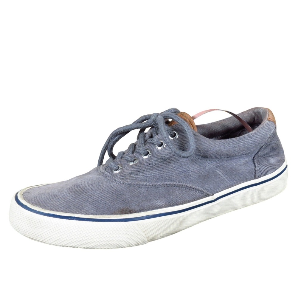 Sperry Striper II CVO Men Casual Sneaker Size 7 Everyday Gray Corduroy Low Top